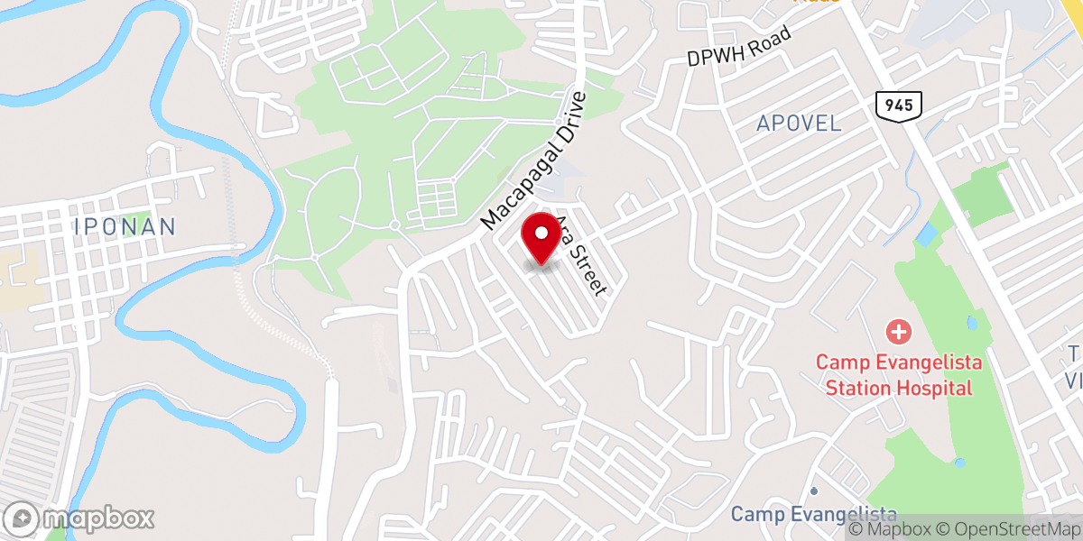 Map showing location of Baptist Church