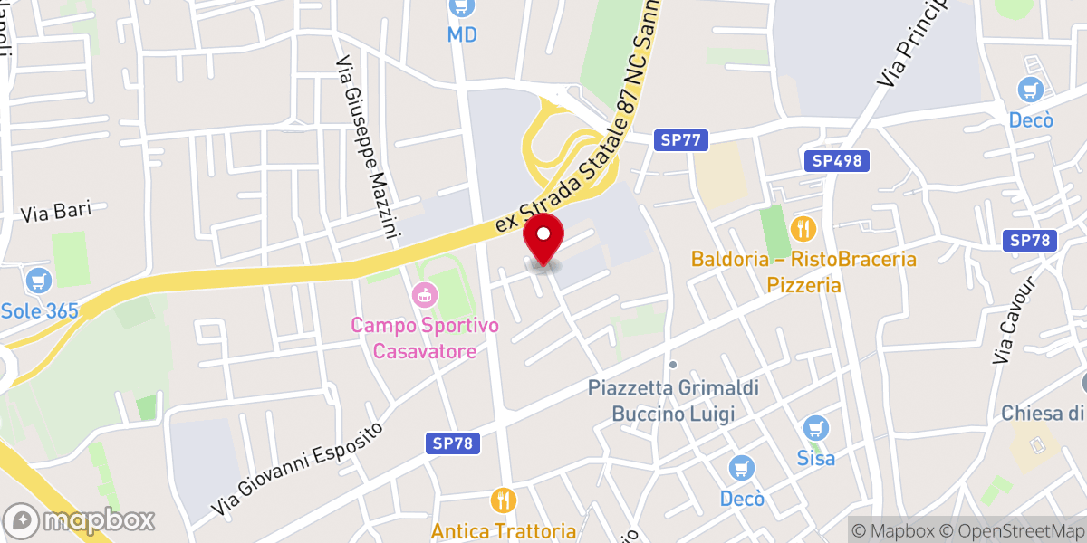 Map showing location of Chiesa Cristiana Pentecostale