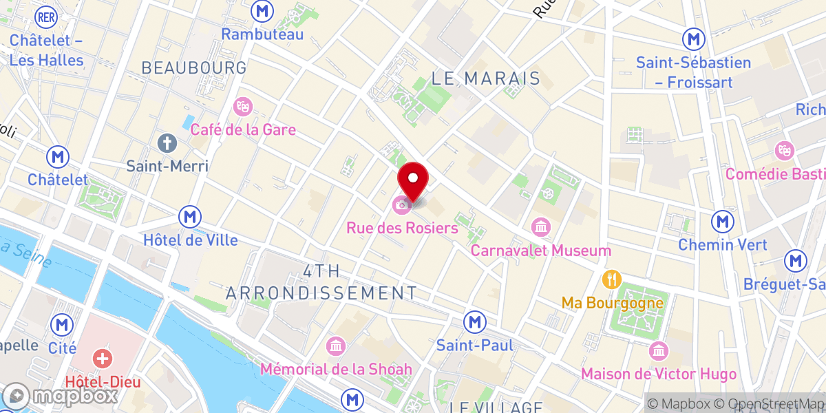 Map showing location of Librairie du Temple