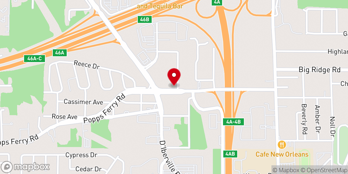 Map showing location of D'Iberville Christian Assembly