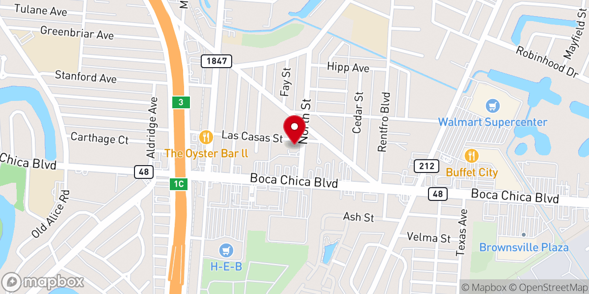 Map showing location of Overcomers Christian Ministries