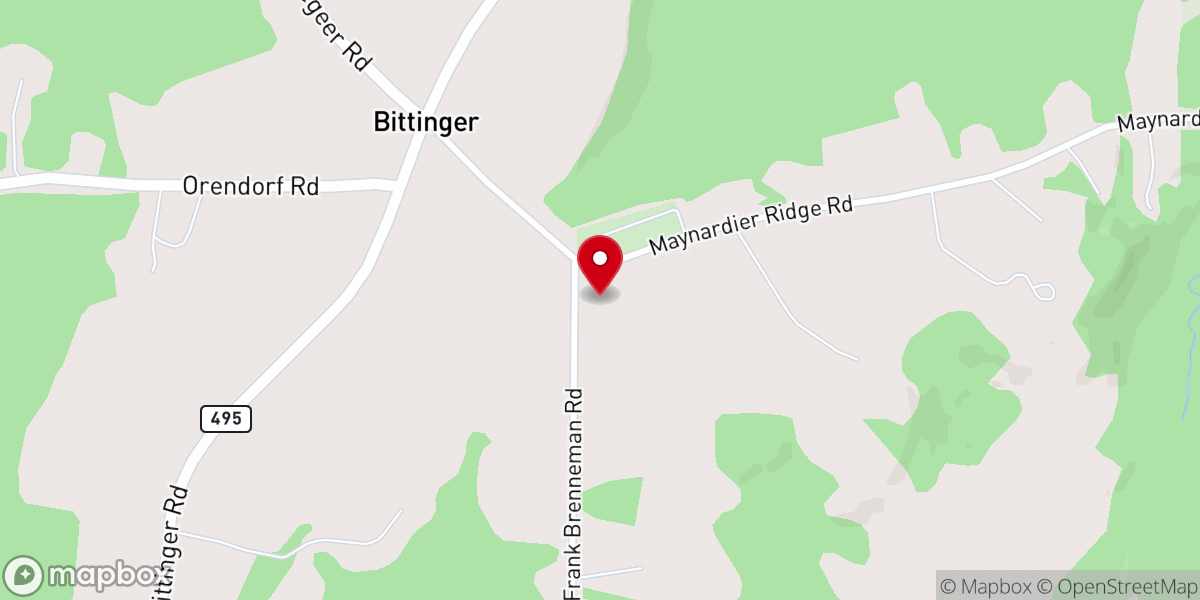 Map showing location of Emmanuel Lutheran Church
