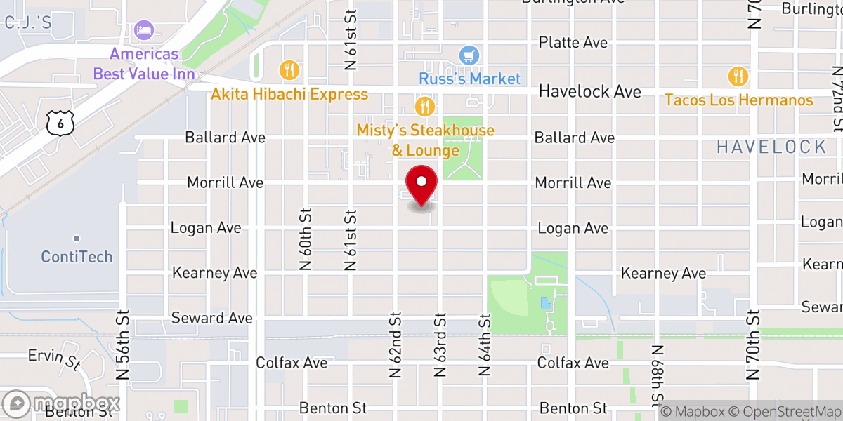 Map showing location of Mercy City Church