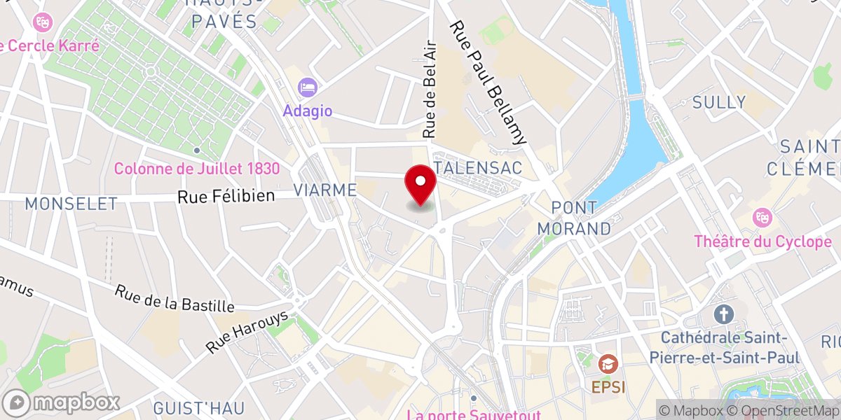 Map showing location of Église Saint-Similien