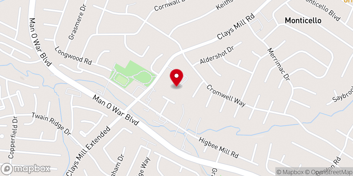 Map showing location of Unitarian Universalist Church of Lexington