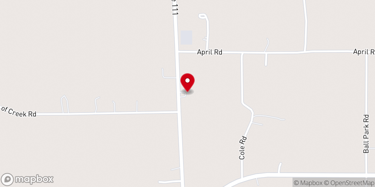 Map showing location of Calvary Baptist Church