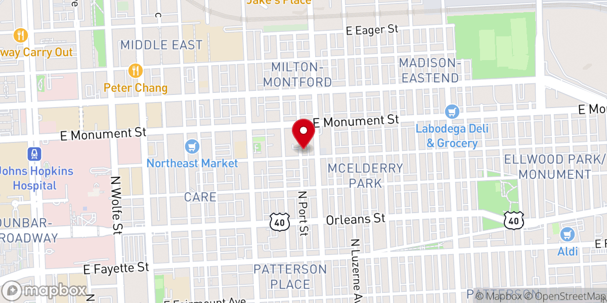 Map showing location of Amazing Grace Evangelical Church