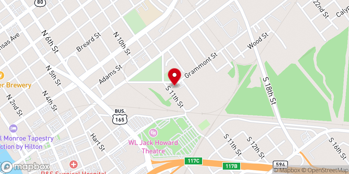Map showing location of Salvation Army