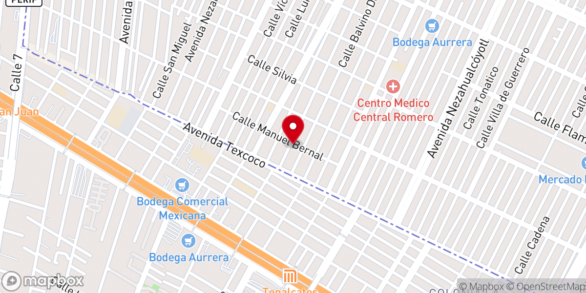 Map showing location of Iglesia Evangelica Betania