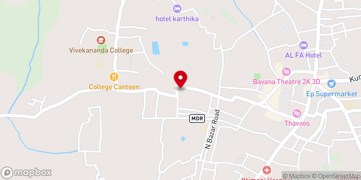 Map showing location of St. Mary's Malankara Syrian Catholic Church