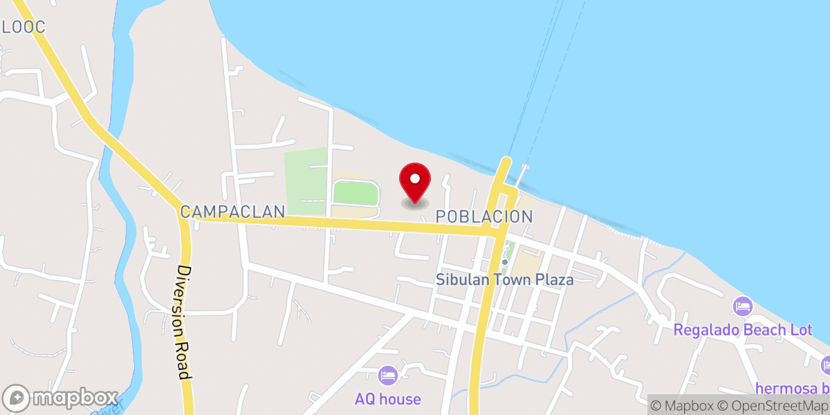 Map showing location of New Life Bible Baptist Church Sibulan
