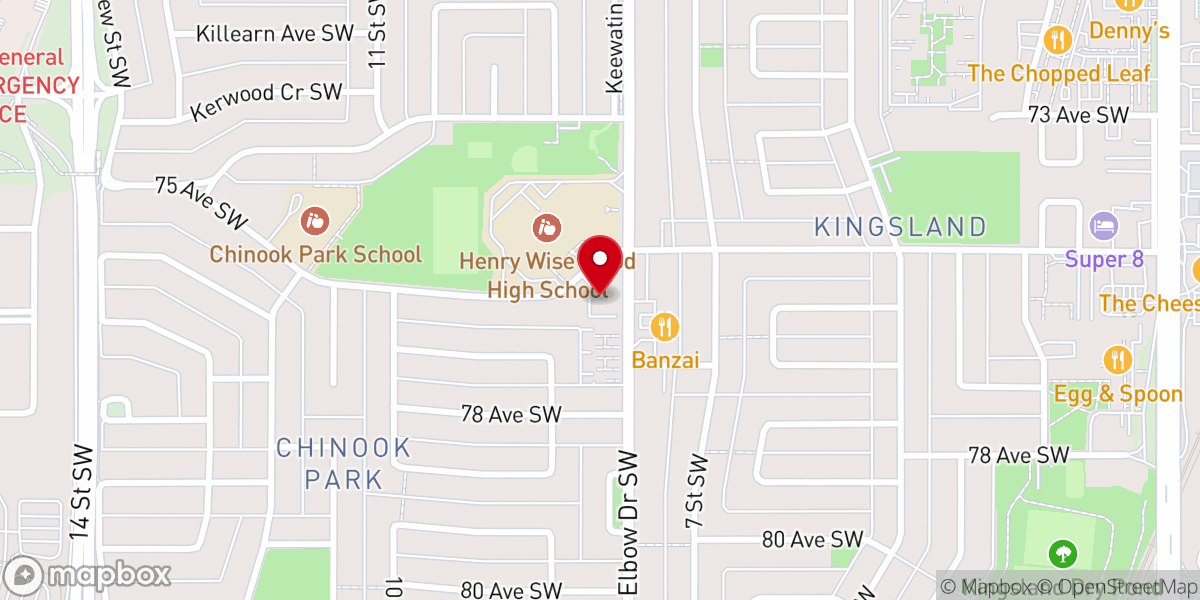 Map showing location of St Peter's Anglican Church