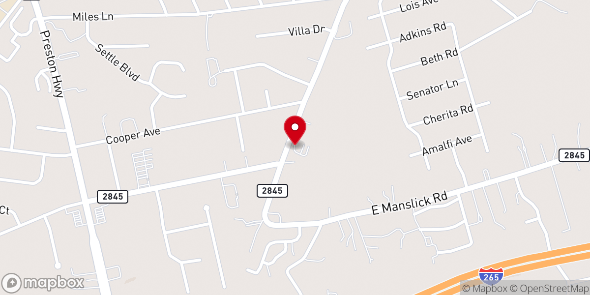 Map showing location of Minors Lane Baptist Church