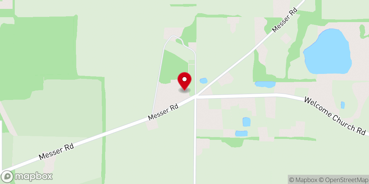 Map showing location of Welcome Assembly-God Church