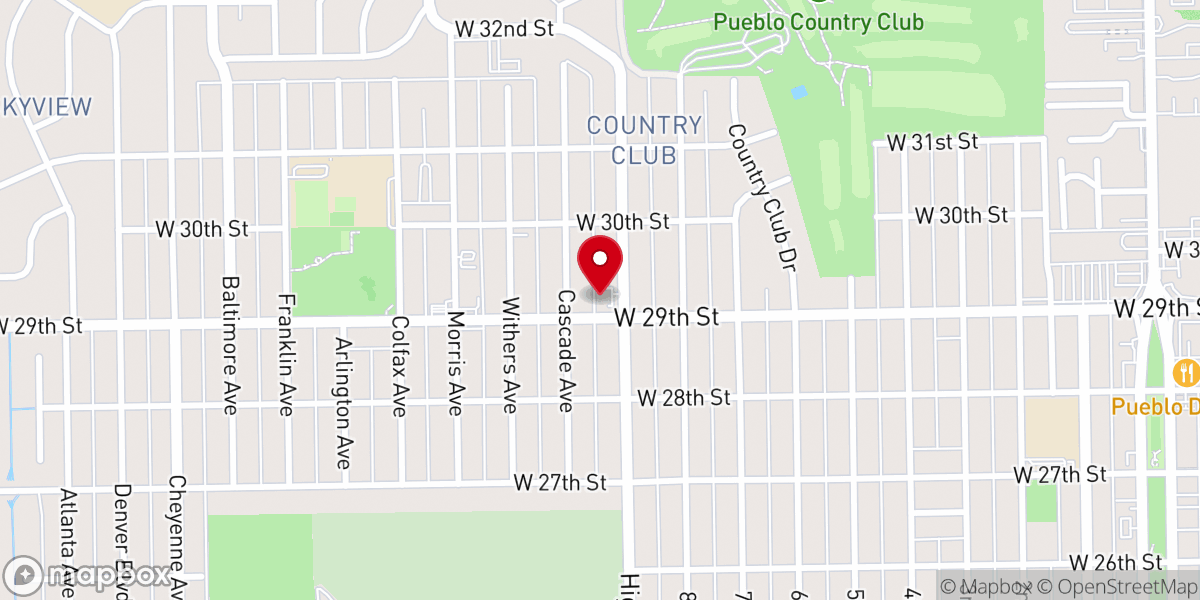 Map showing location of Northside Christian Church