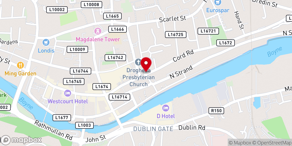 Map showing location of McHugh's