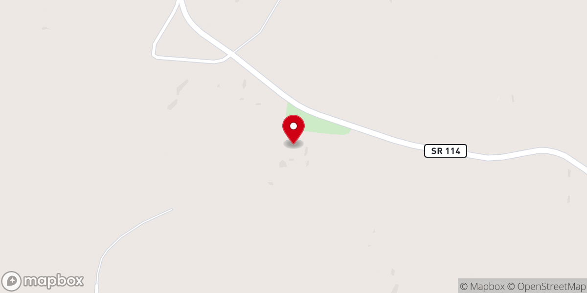 Map showing location of New Hope Baptist Church