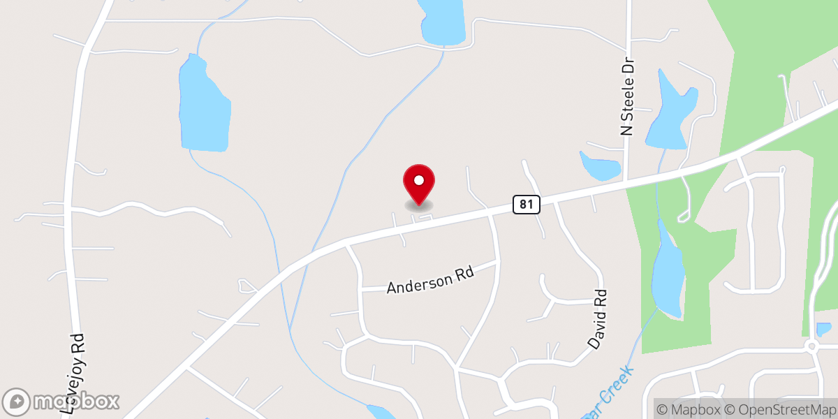 Map showing location of Lake Cindy Worship Center