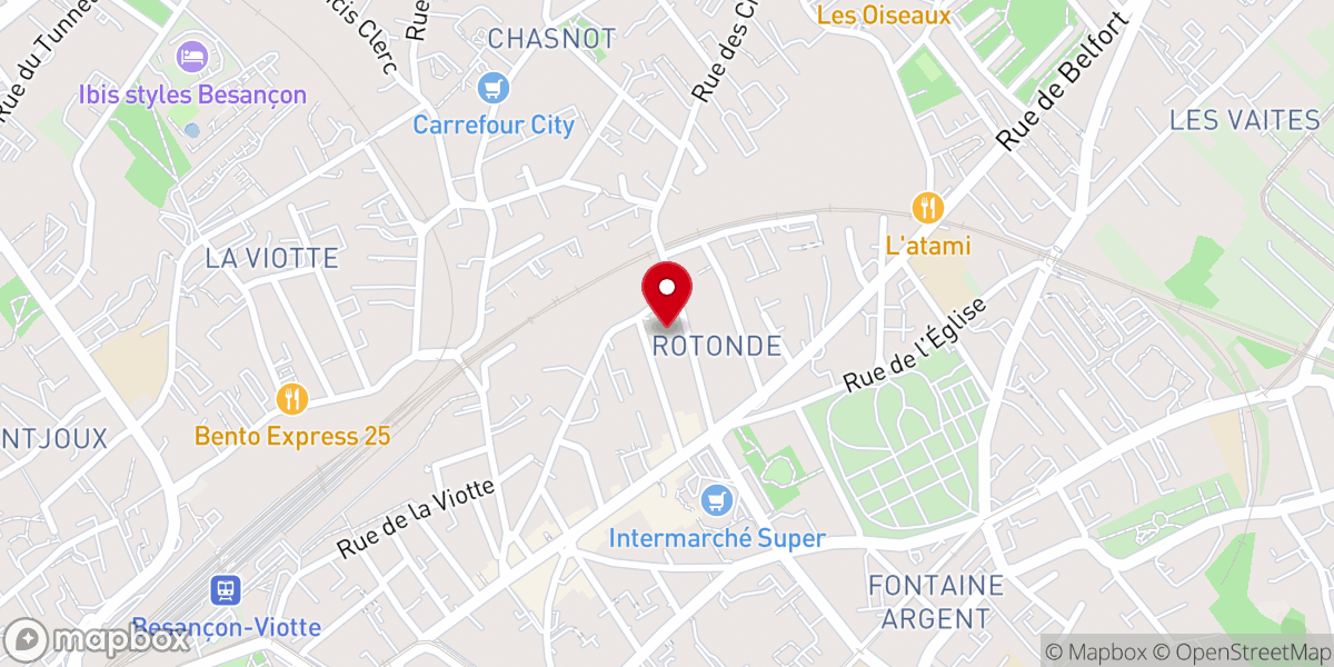 Map showing location of Centre de méditation Shambhala -Besançon