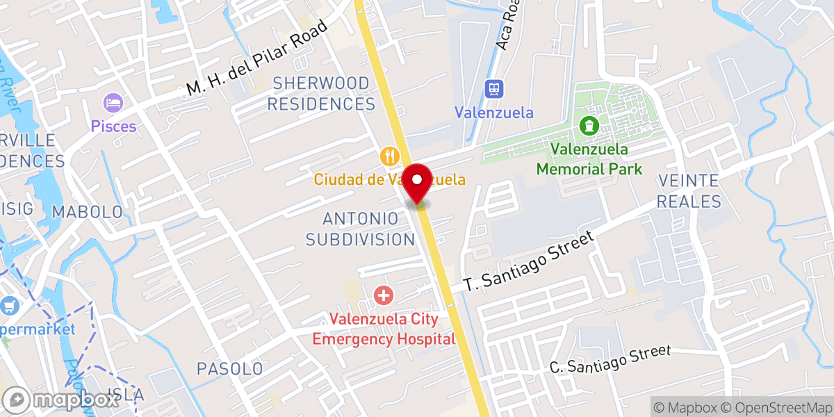 Map showing location of UPC Malanday Apostolic Christian Fellowship