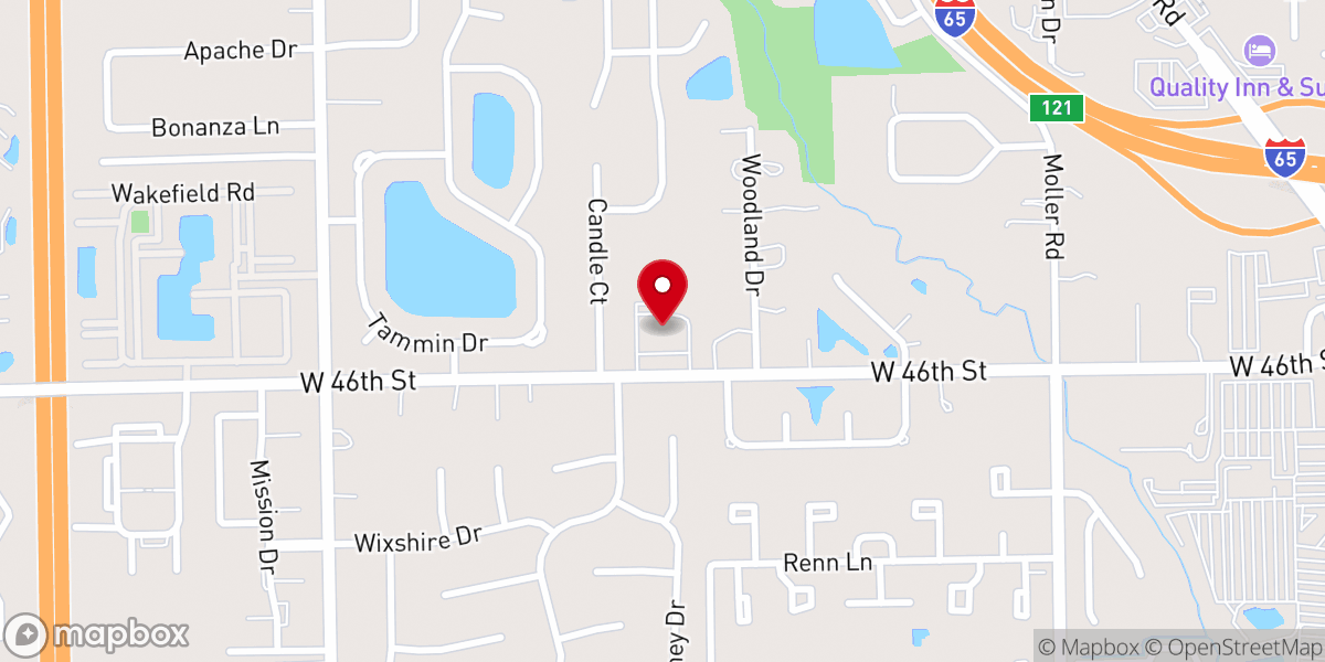 Map showing location of John Wesley Free Methodist Church