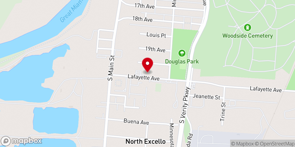 Map showing location of Tried Stone Baptist Church