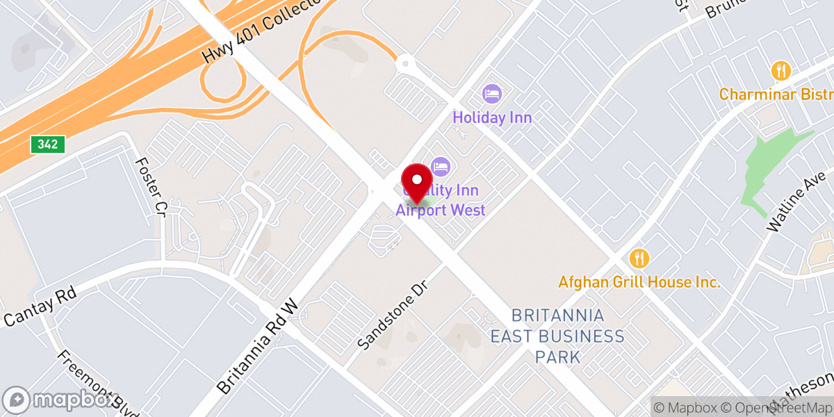 Map showing location of Britannia United Church