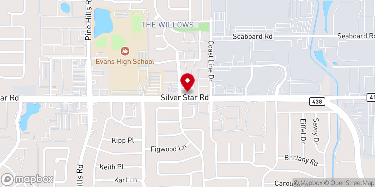 Map showing location of Emmanuel Full Gospel Assemblies, Orlando