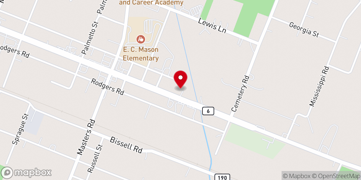 Map showing location of Cathedral of Faith City