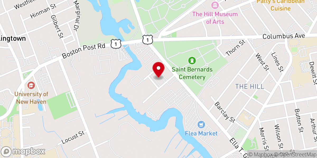Map showing location of New Life Worship Center