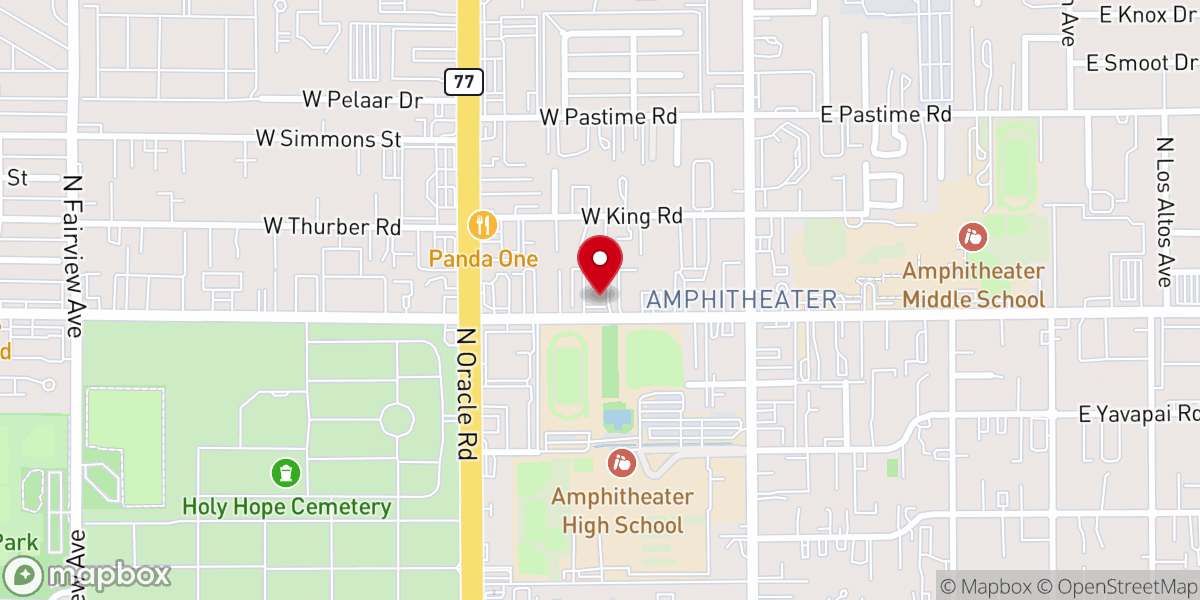 Map showing location of Amphitheater Bible Church
