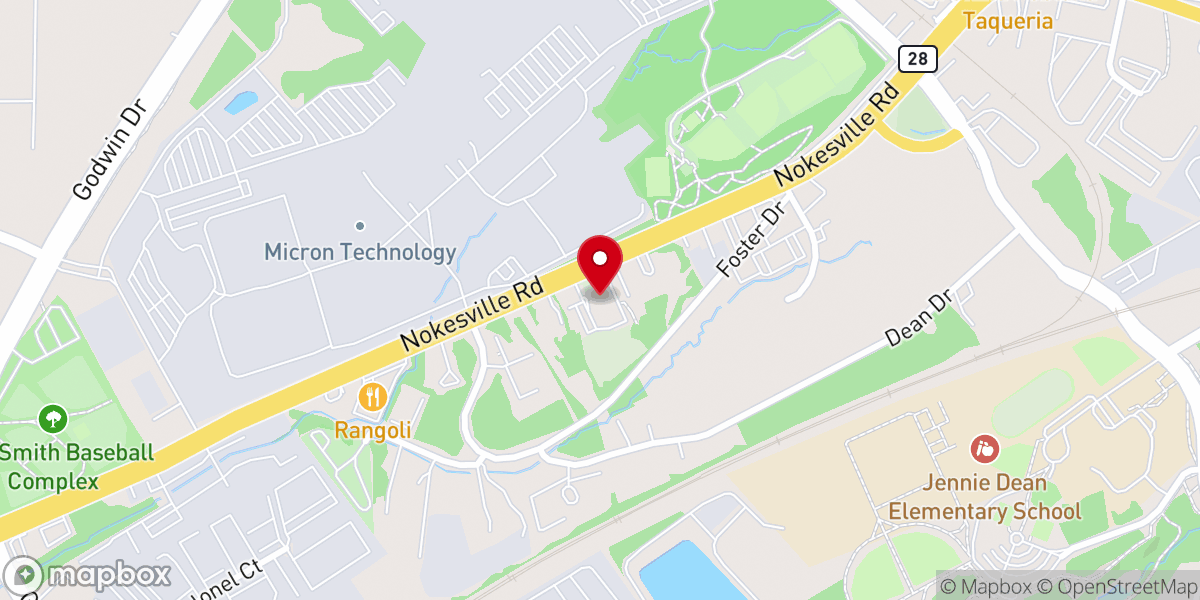 Map showing location of Manassas Church of the Brethren