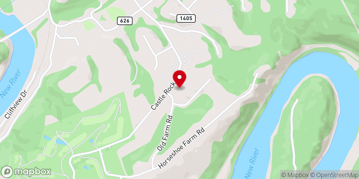 Map showing location of Calvary Christian Church