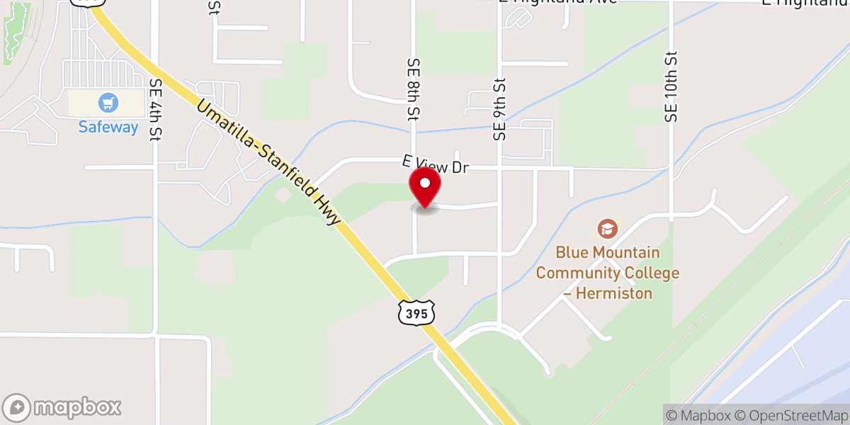 Map showing location of Calvary Harvest Fellowship