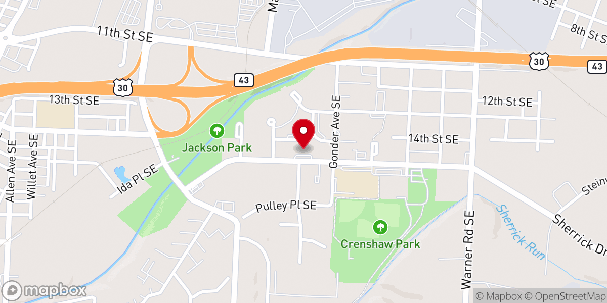 Map showing location of Sherrick Road Chuch Of God