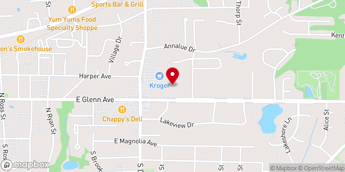 Map showing location of Grace United Methodist Church