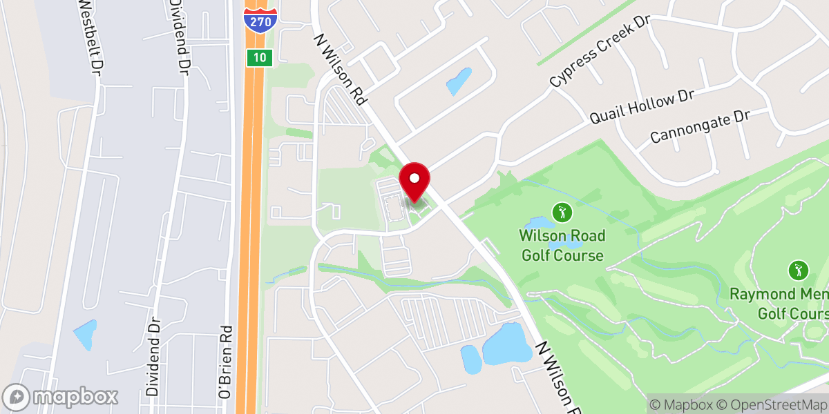 Map showing location of Columbus Ohio Temple