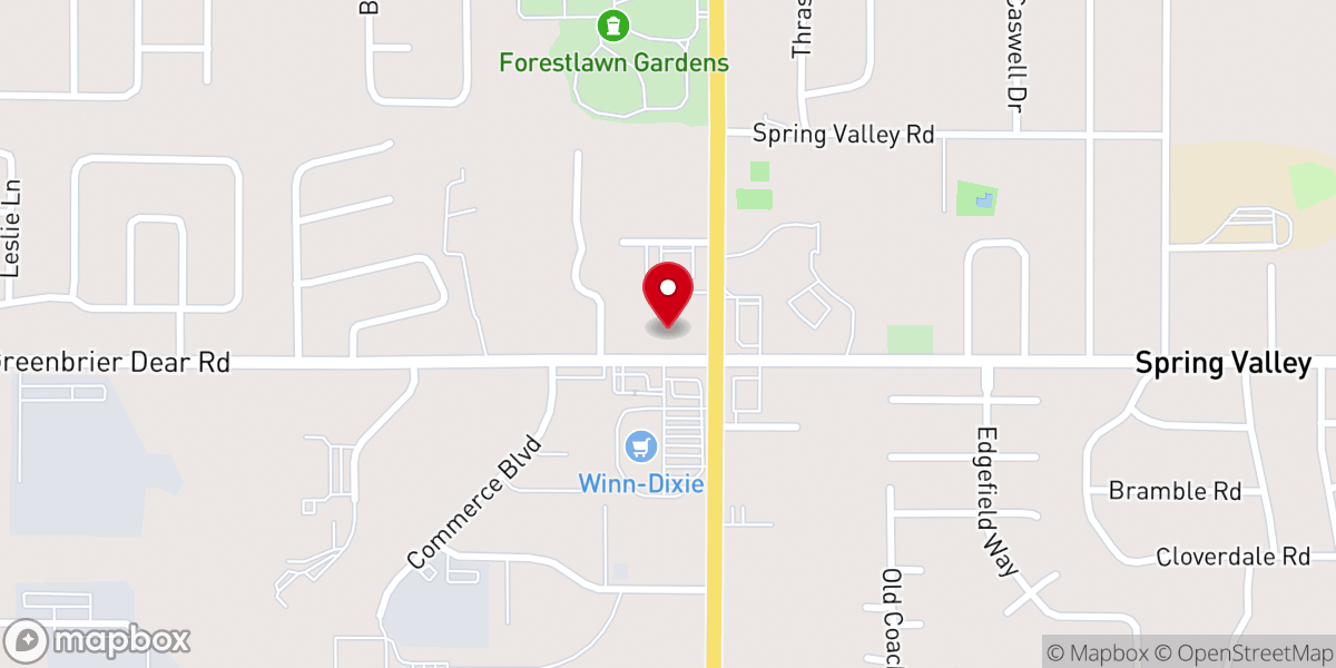 Map showing location of St. Mark United Methodist Church