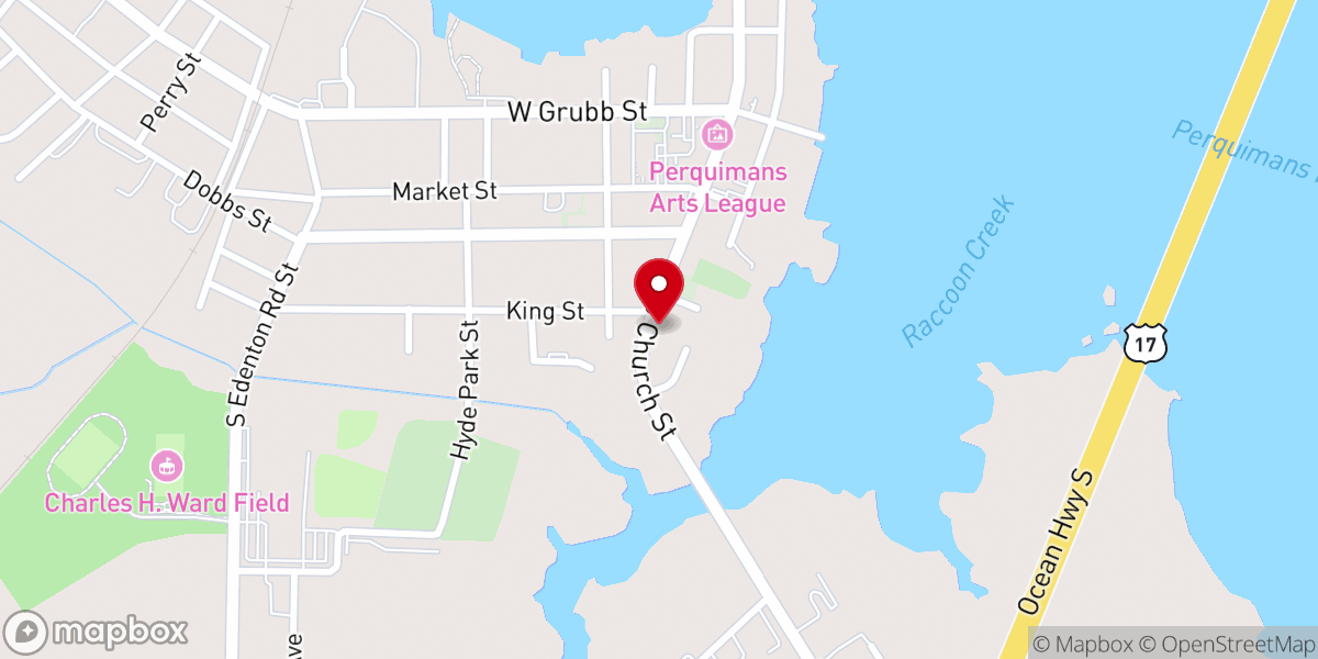 Map showing location of Stallings Memorial Chapel