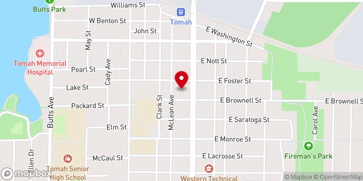 Map showing location of St. Paul Evangelical Lutheran Church and School