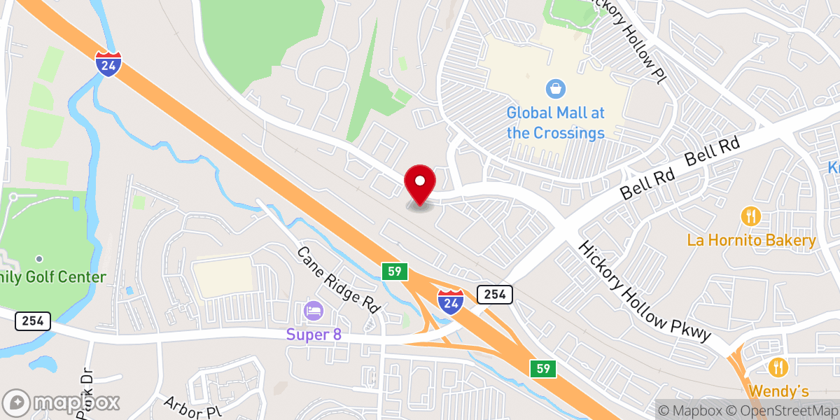 Map showing location of Ministerios Ebenezer Nashville