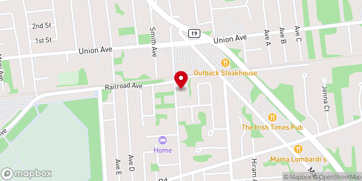 Map showing location of St John Evangelical Lutheran Church