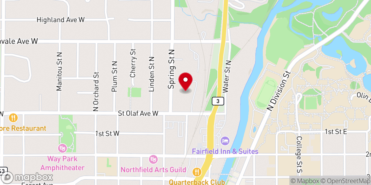 Map showing location of St. Dominic School