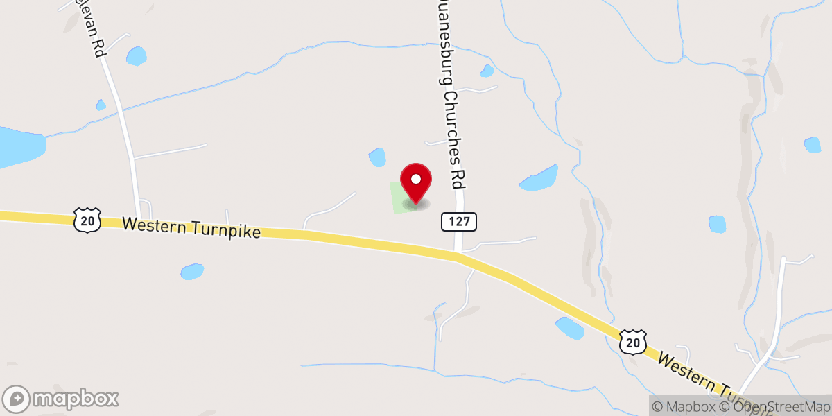 Map showing location of Historical Foundation of Original Duanesburg Reformed Presbyterian Church