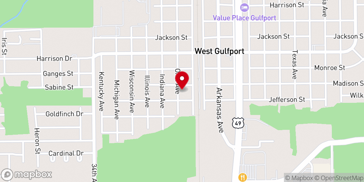 Map showing location of Rivers-Living Waters Church