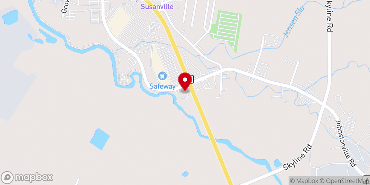 Map showing location of McDonald's