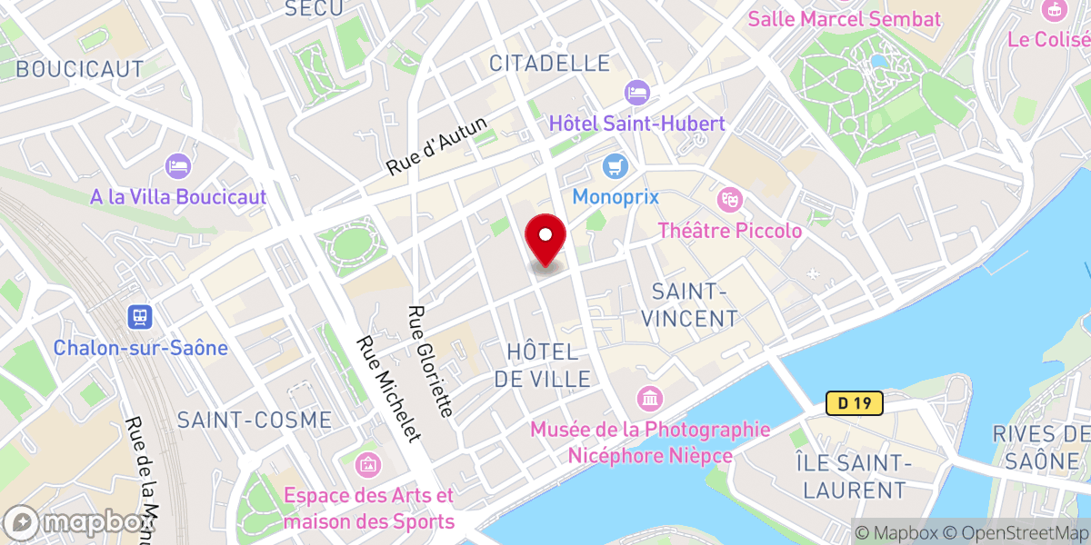 Map showing location of Église le Tabernacle