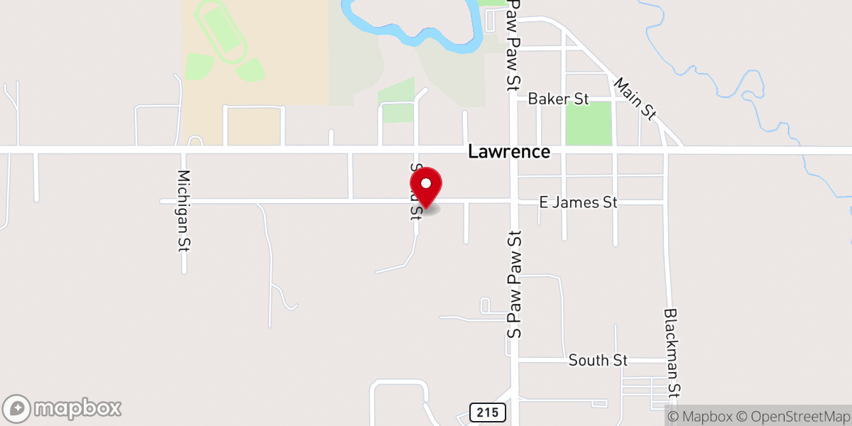 Map showing location of Grace Baptist Church