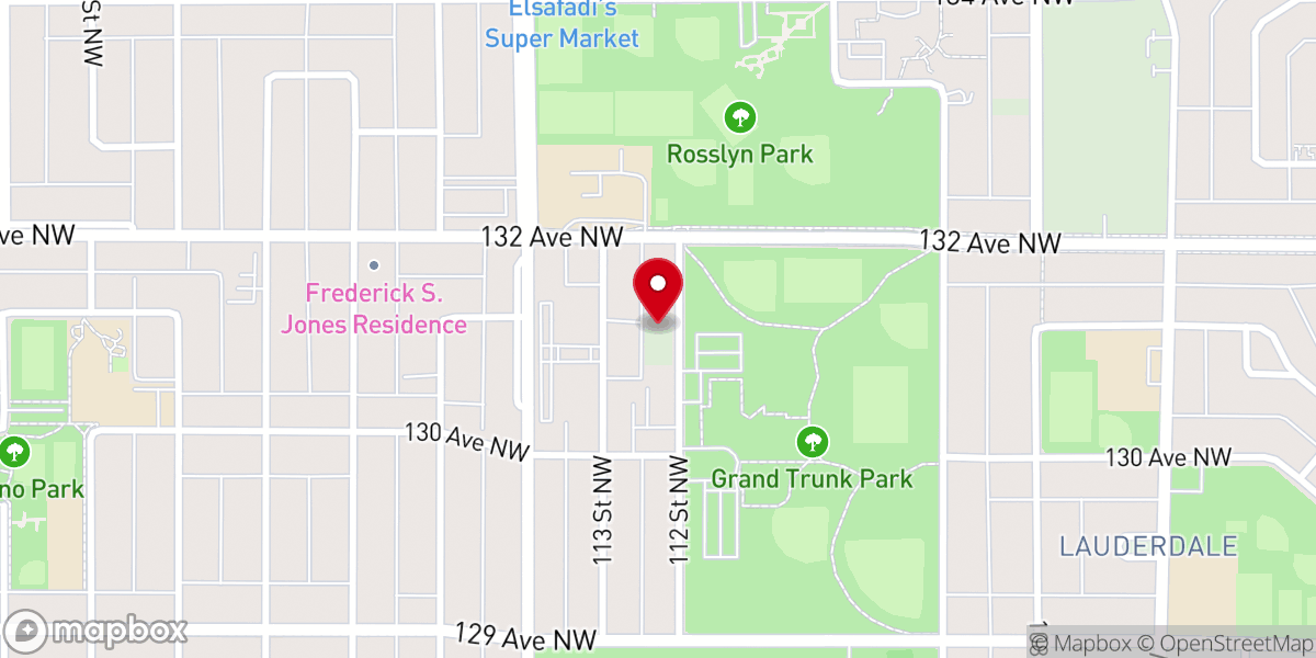 Map showing location of First United Pentecostal Churc