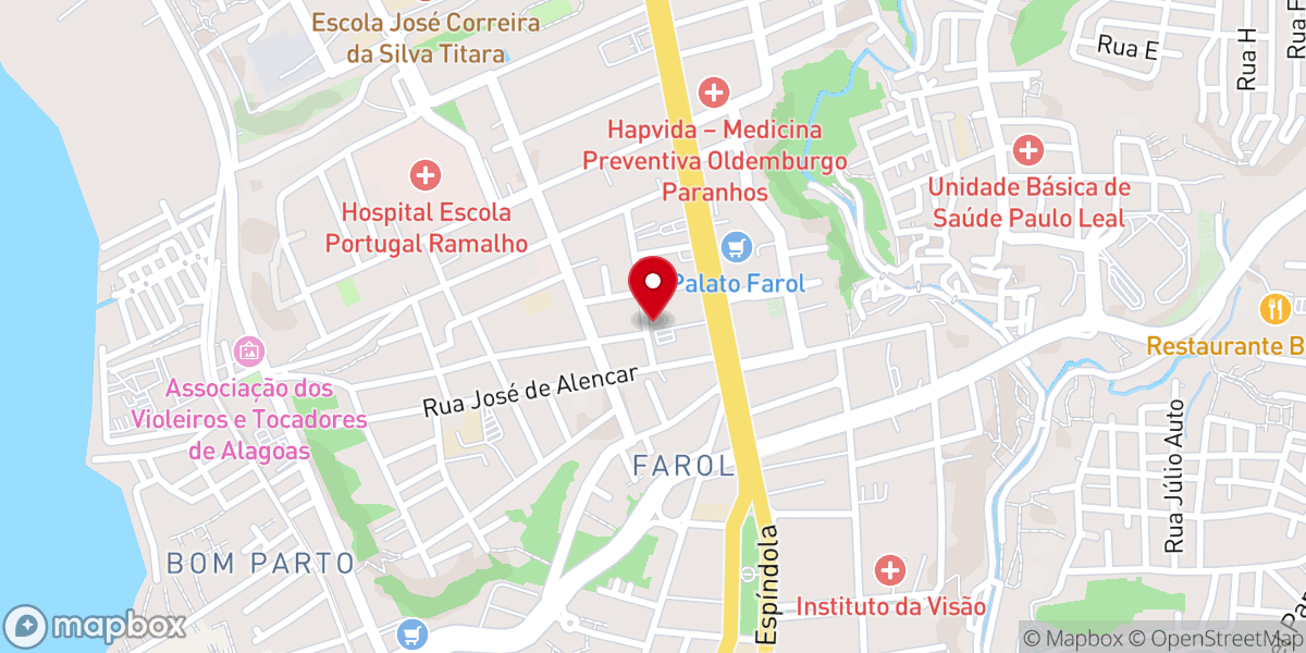 Map showing location of Comunidade Católica Shalom Missão Maceió